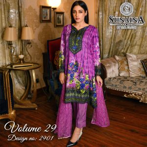 Sunaina 3 Piece Multicolor Malai Unstitched Suit for Women